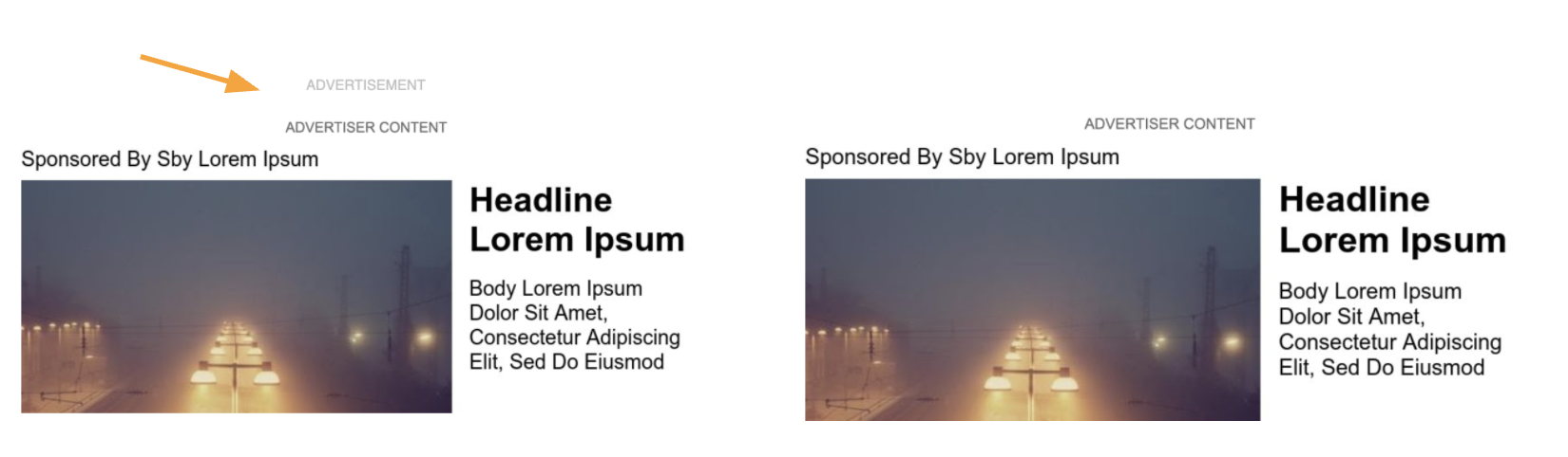 Ad indicator double